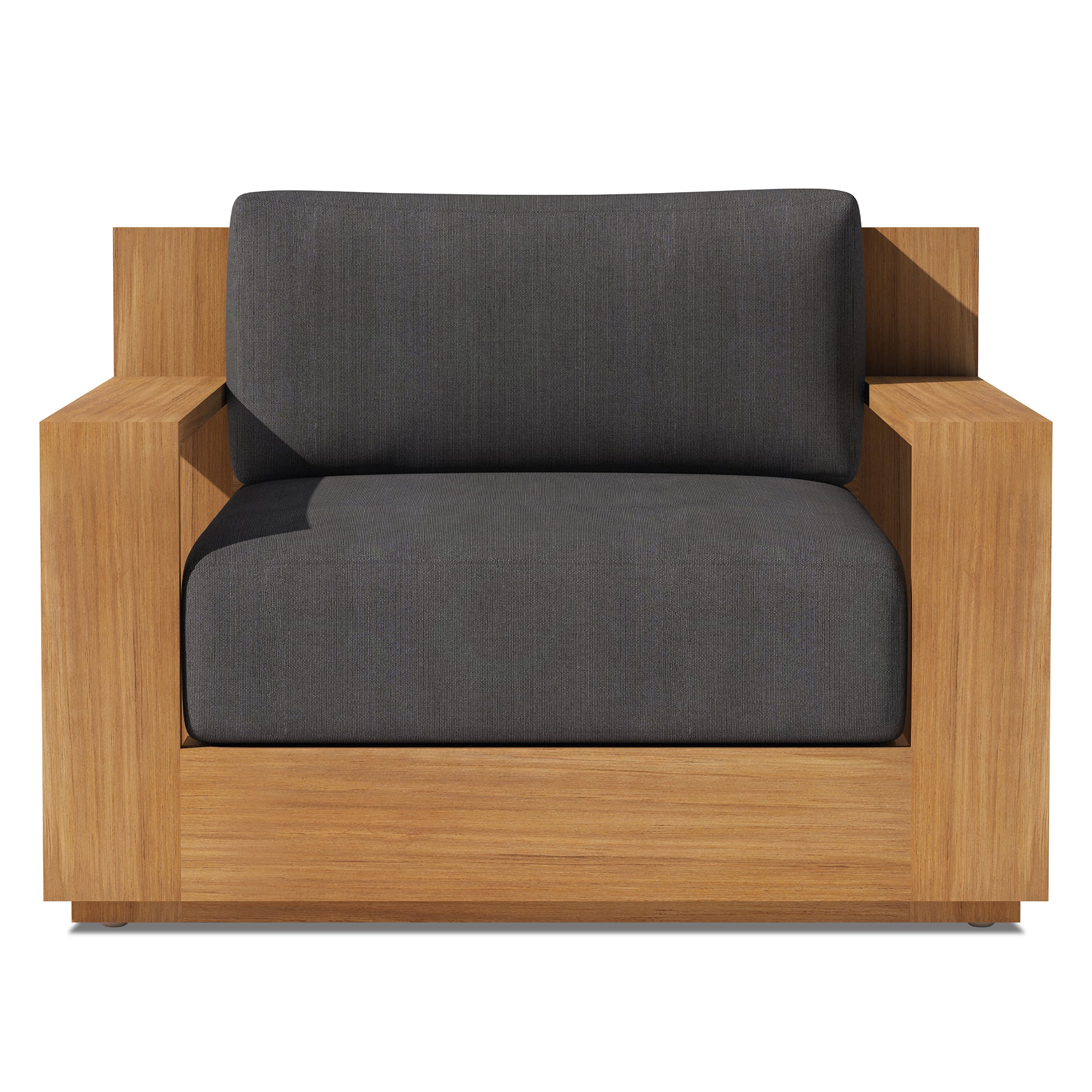 Natural Teak, Sunbrella Canvas Black